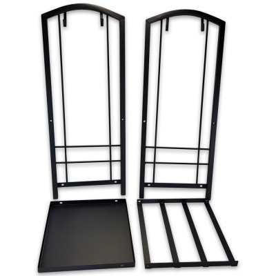 Kovový regál na dřevo s nářadím 40x30x74xm